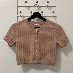 Reformation Cashmere Germaine Cropped Cardigan